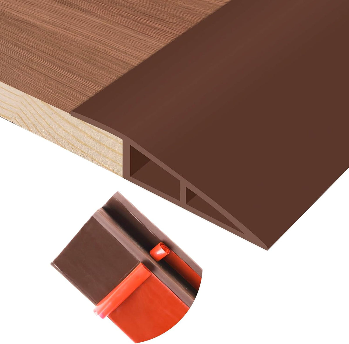 Floor Transition Strip Self Adhesive Vinyl Door Threshold for Doorways Carpet Edging Trim Overlap