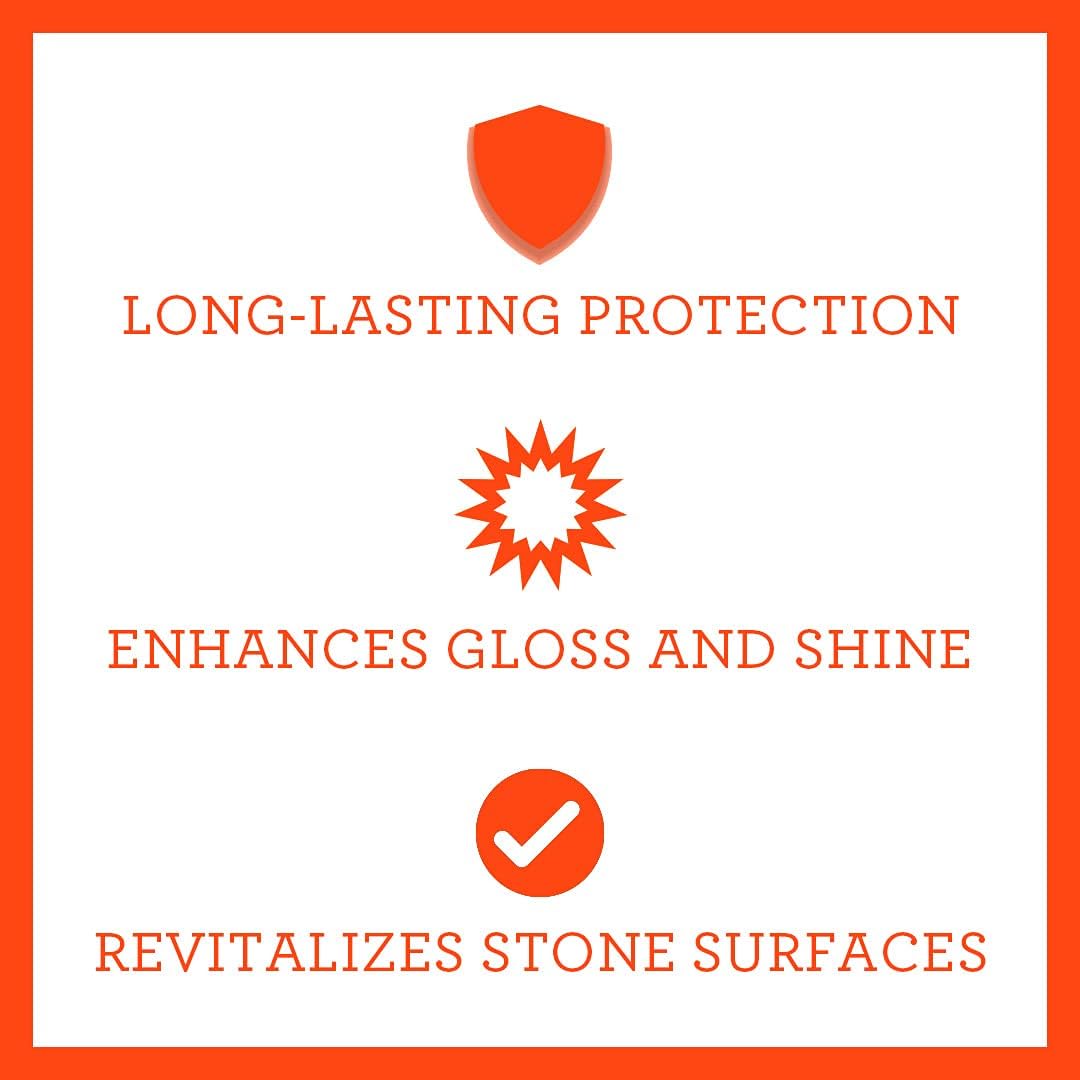 TriNova Granite Sealer & Protector – Best Stone Polish, Protectant & Care Product – Easy