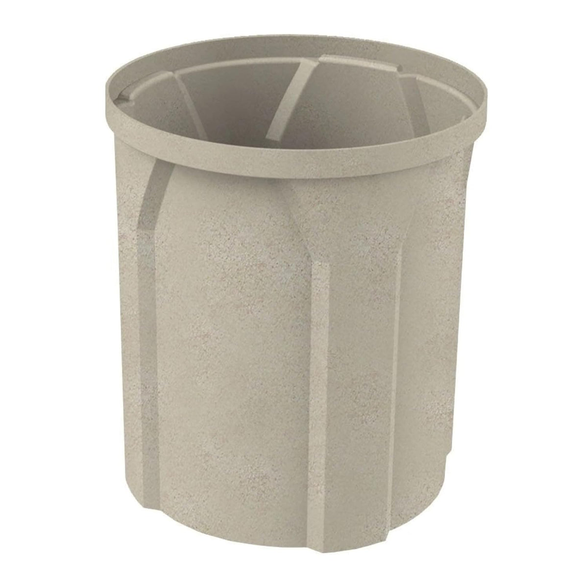 42 Gallon Circle 100% Recycled Plastic Heavy Duty Indoor or Outdoor Commercial Trash Can with Push