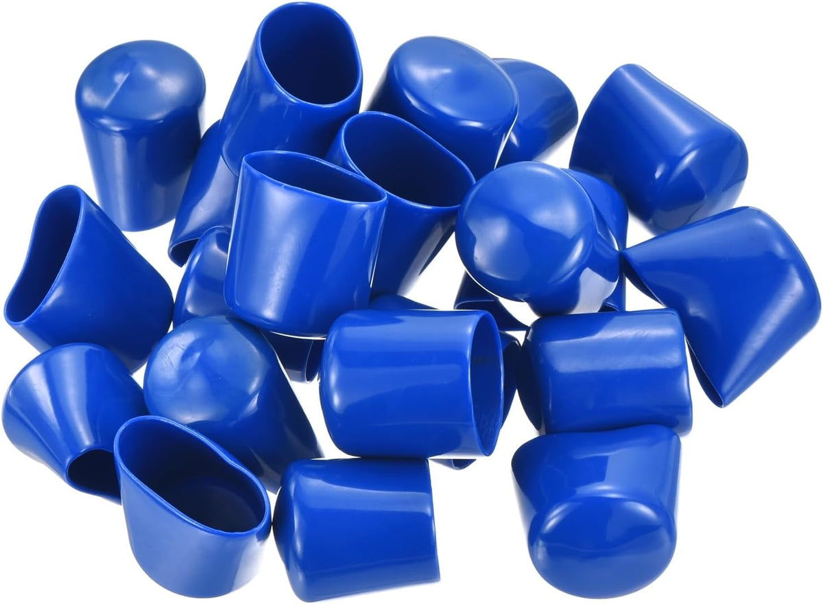uxcell 20pcs Rubber End Caps 29mm(1 1/8") ID Vinyl PVC Round Tube Bolt Cap Cover Screw Thread