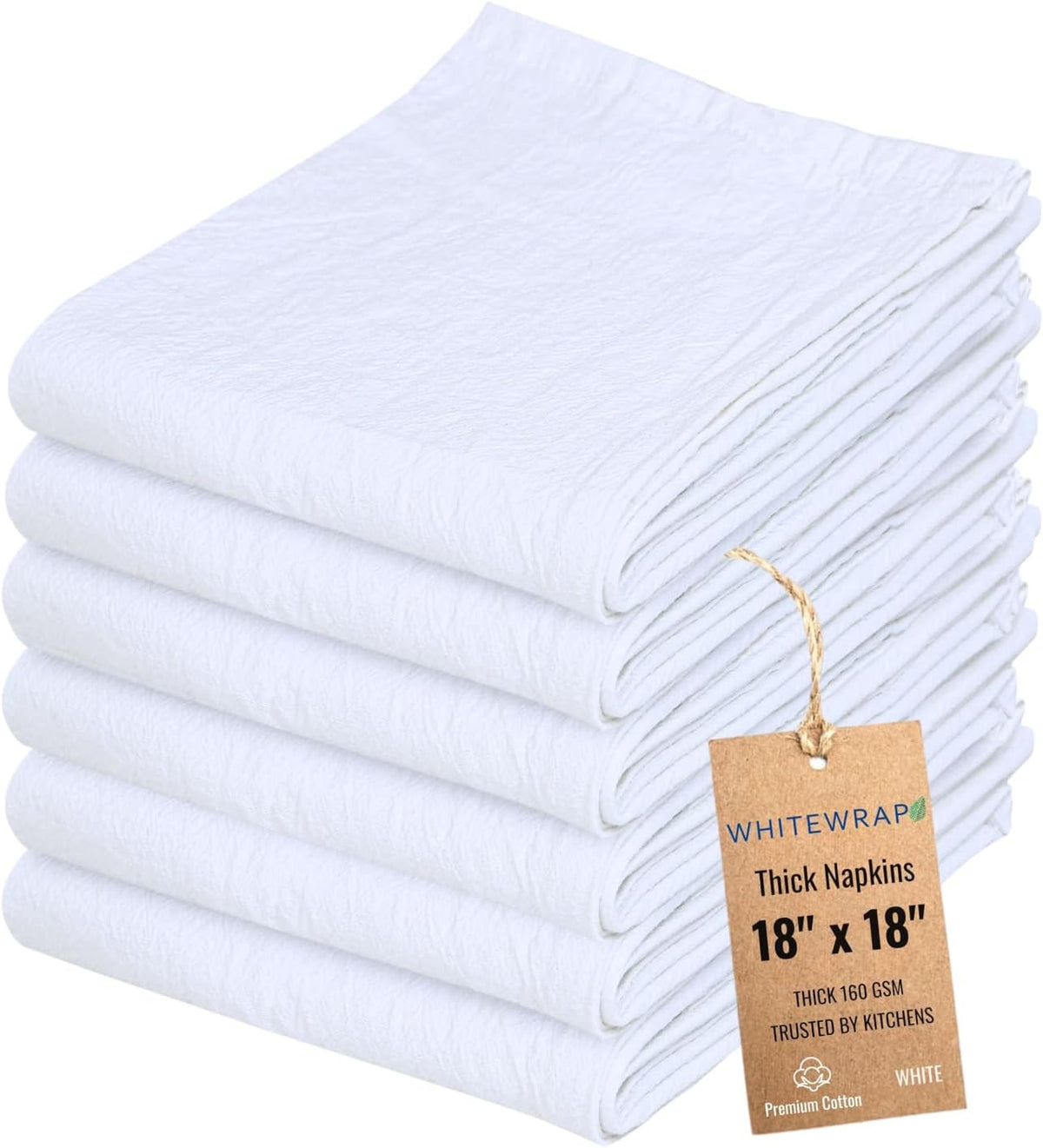 WHITEWRAP Flour Sack Towels 100% Cotton Dish Towel Reusable Baking Cloth for Bread Dough