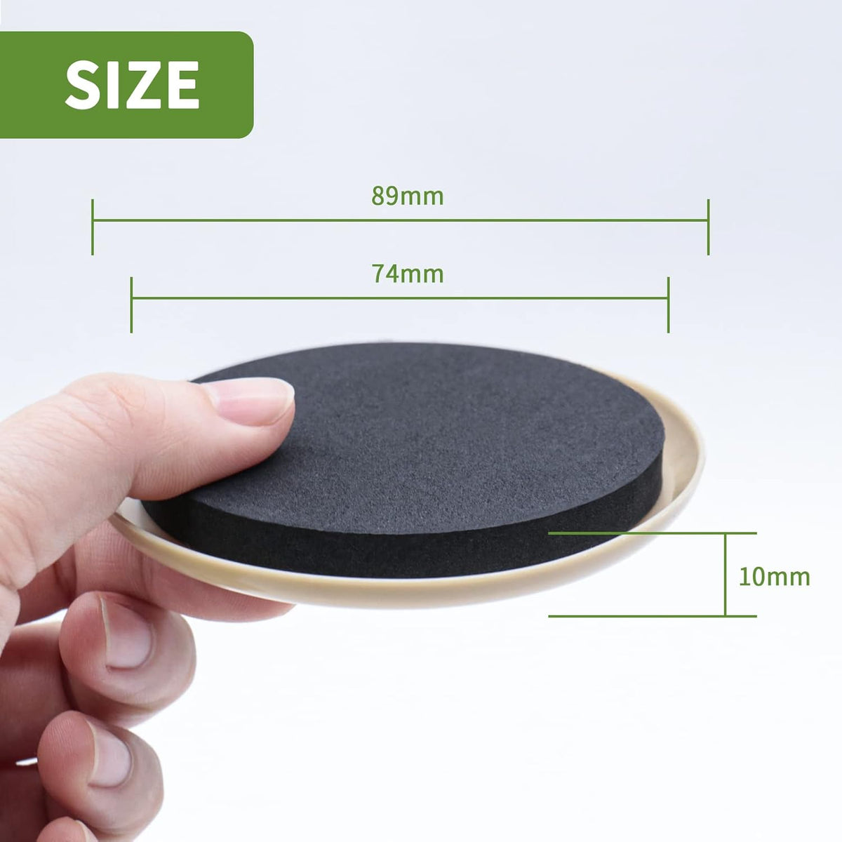 Furniture Sliders for Carpet 8 PCS - 3 1/2 inch Furniture Moving Slider Chair Legs Floors