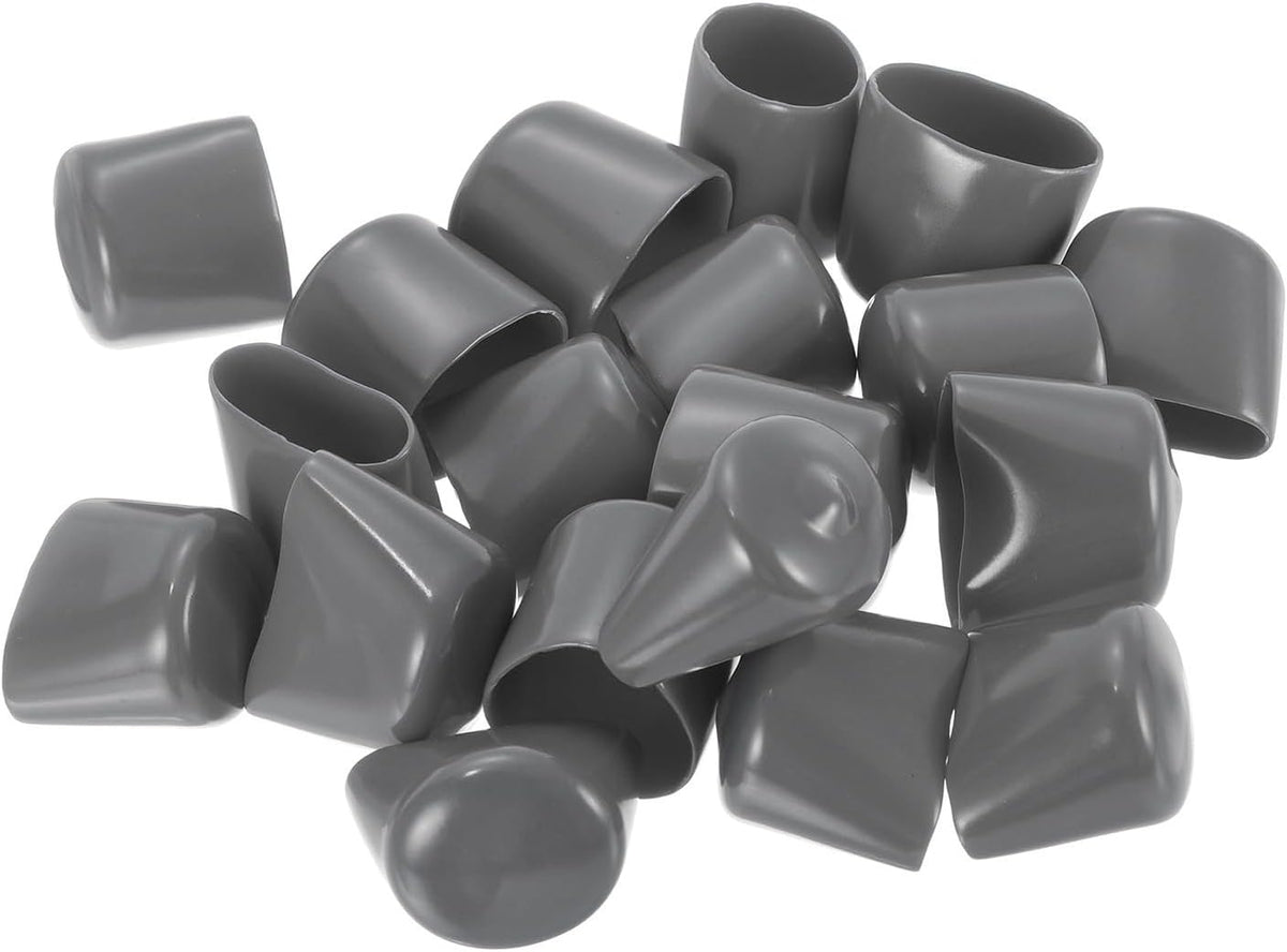 uxcell 20pcs Rubber End Caps 24mm ID Vinyl PVC Round Tube Bolt Cap Cover Screw Thread Protectors