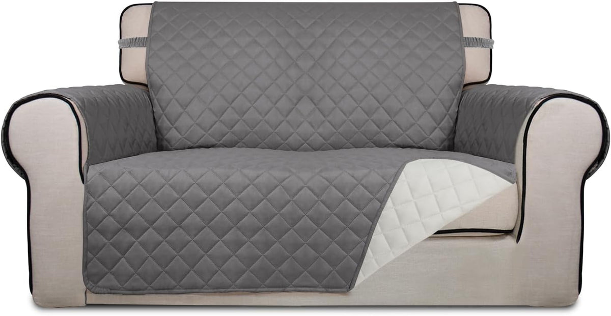 PureFit Reversible Quilted Sofa Cover, Water Resistant Slipcover Furniture Protector, Washable
