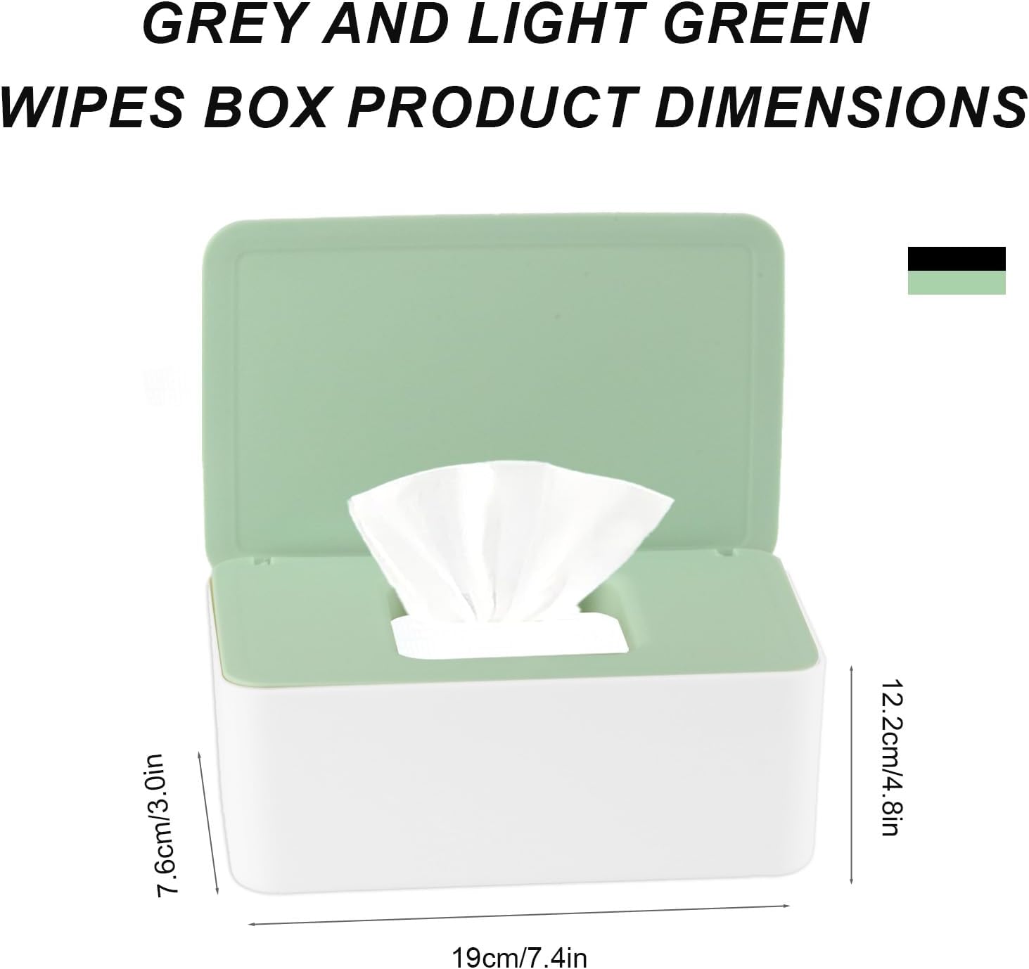2Pcs Diaper Wipes Dispenser, Refillable Wipe Container, Wipe Container with Sealing Design Lid