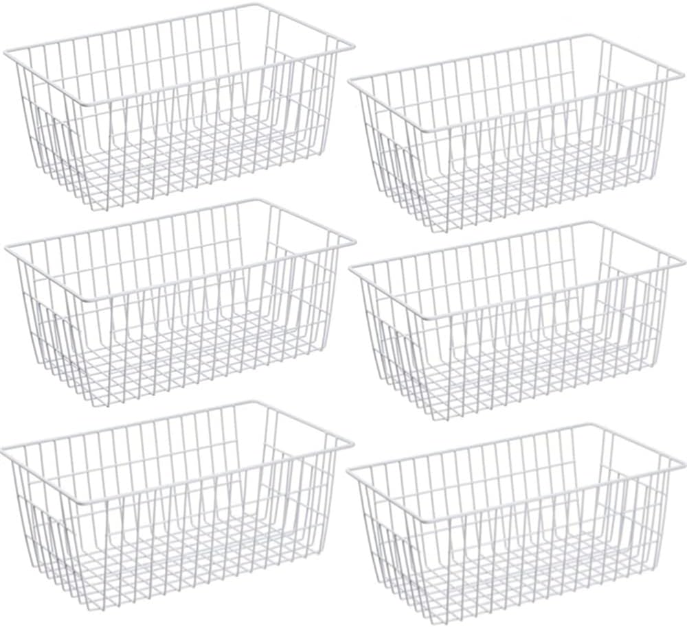 Slideep Farmhouse Freezer Baskets Organizer Storage Bins Large Organizer Baskets for Storage