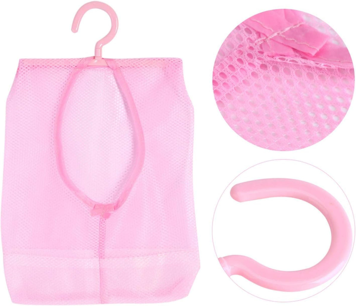 Clothespin Bag, Multi Purpose Hanging Mesh Storage Bag Clothespin Bag with Hanger for Socks