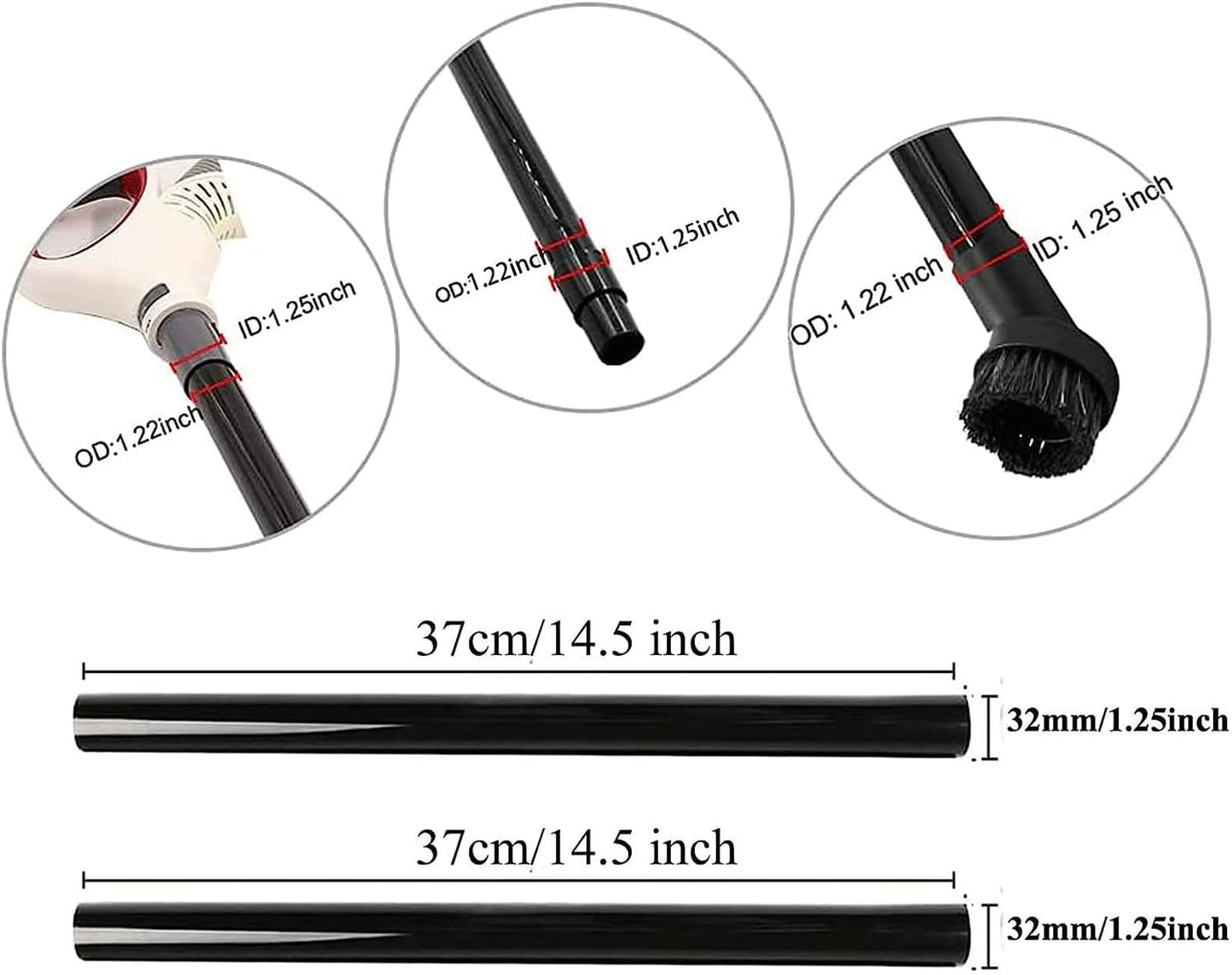 12 Pcs Universal Vacuum Attachments for Shop Vac Accessories, 1 1/4" to 2 1/2" Vacuum Cleaning