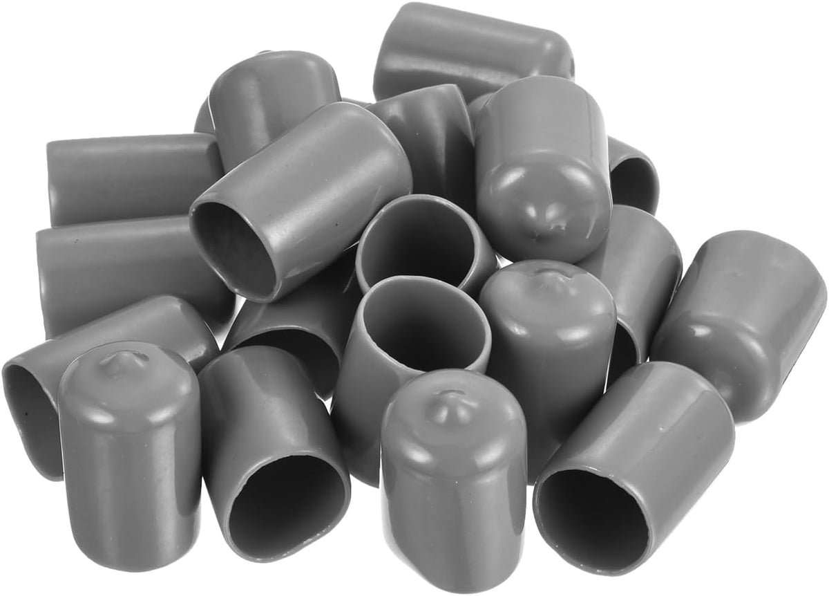 uxcell 20pcs Rubber End Caps Protective Caps 18mm ID Vinyl PVC Round Tube Bolt Cap Cover Screw