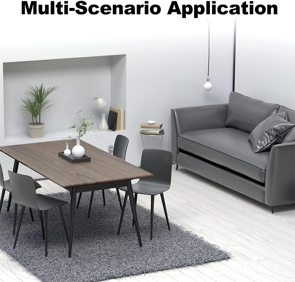 4PCS 4 Inch Matte Black Tapered Angled Legs for Furniture, Metal Mid Century Mordern Feet, Heavy