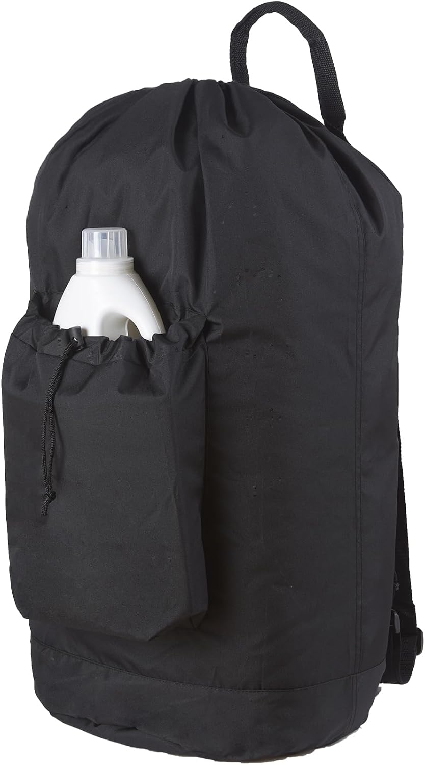 Laundry Backpack Bag, Dirty Clothes Travel Laundry Bag with Shoulder Straps for College Dorm Room