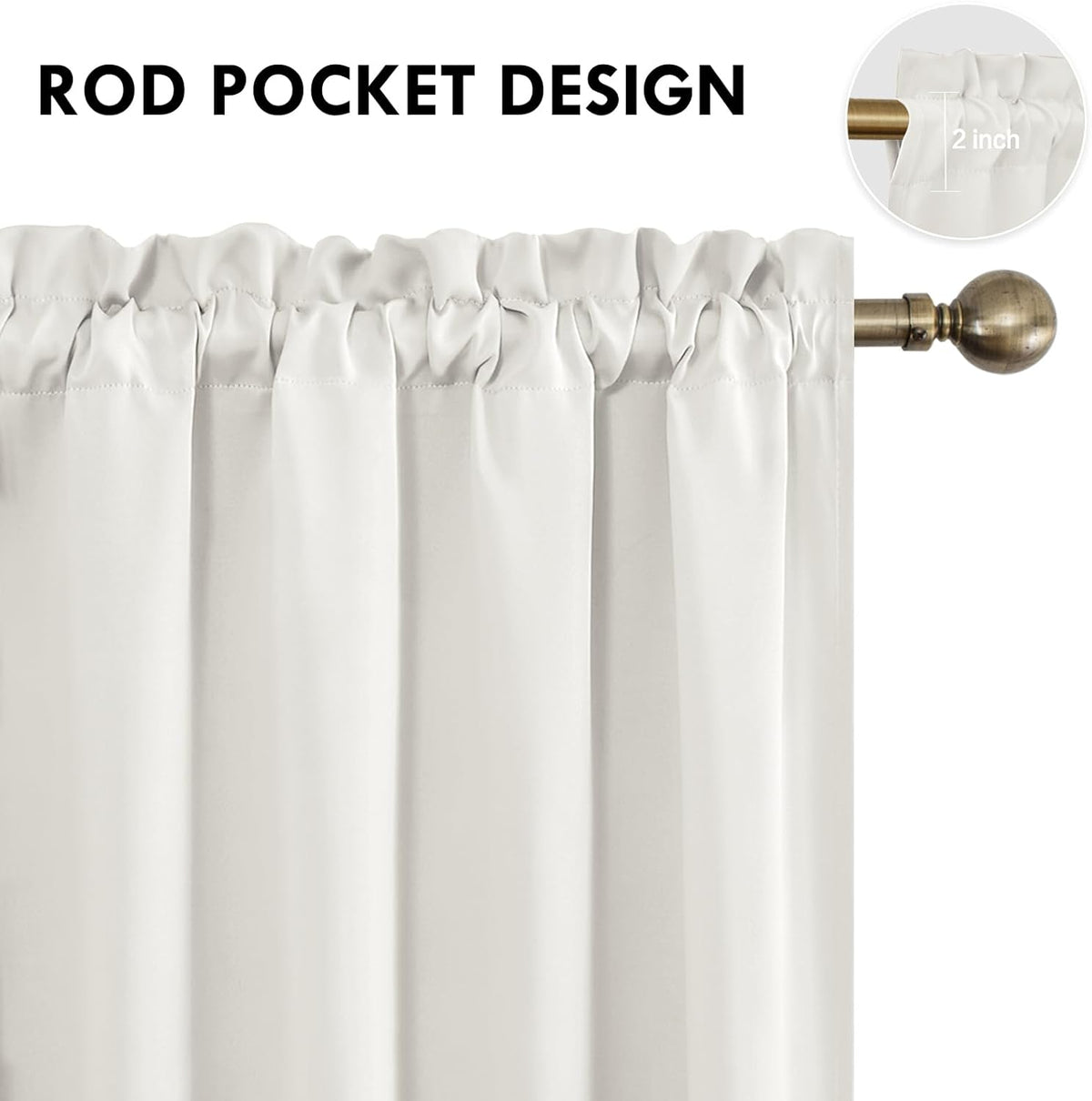 DWCN Blackout Curtains Thermal Insulated, Energy Saving & Noise Reducing Bedroom and Living Room