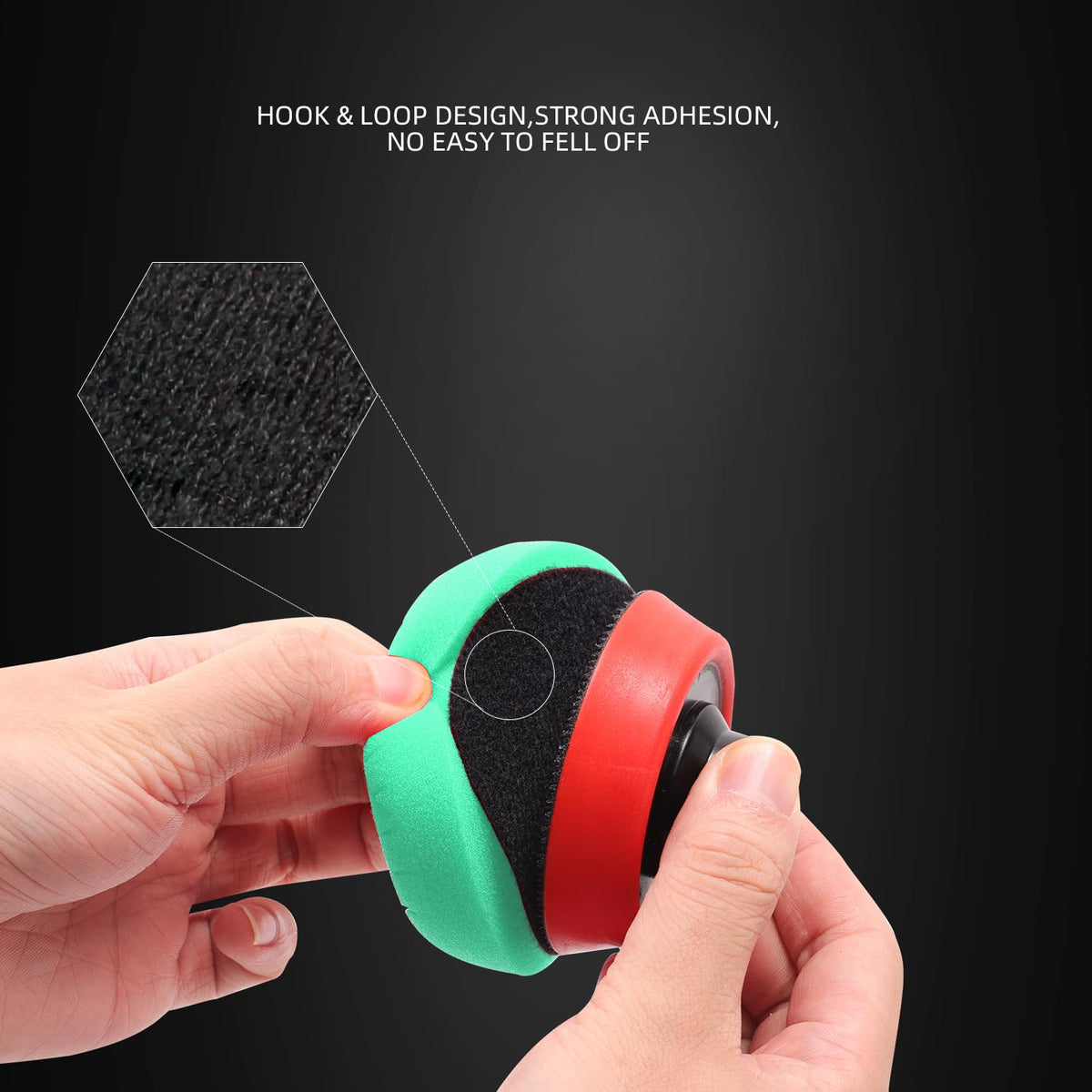 Green Heavy Cut Pad, Buffing Polishing Pads, SPTA 1Pc 3.5 Inch Face for 3 Inch 80mm Backing Plate