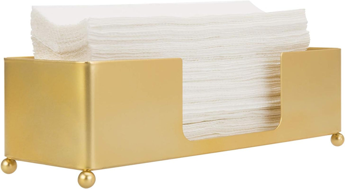 MyGift Gold Paper Towel Holder, Toilet Paper Towel Dispenser for Bathroom, C fold Paper Towel