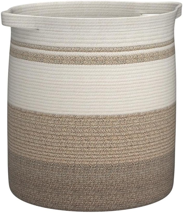 OIAHOMY 80L Laundry Baskets Hamper with Handles,Decorative Basket for Living room,Woven Storage