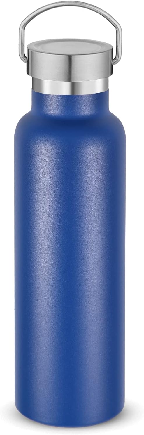 Neihepal Navy Stainless Steel Water Bottles,20 Ounce Vacuum Insulated Double Wall Travel Bottle