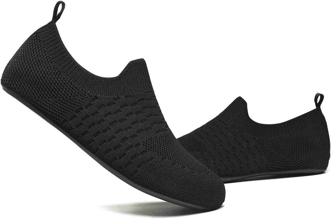 QZKDM Lightweight Slip on Grip Indoor House Slippers Barefoot Non Slip Home Exercise Yoga Shoes for
