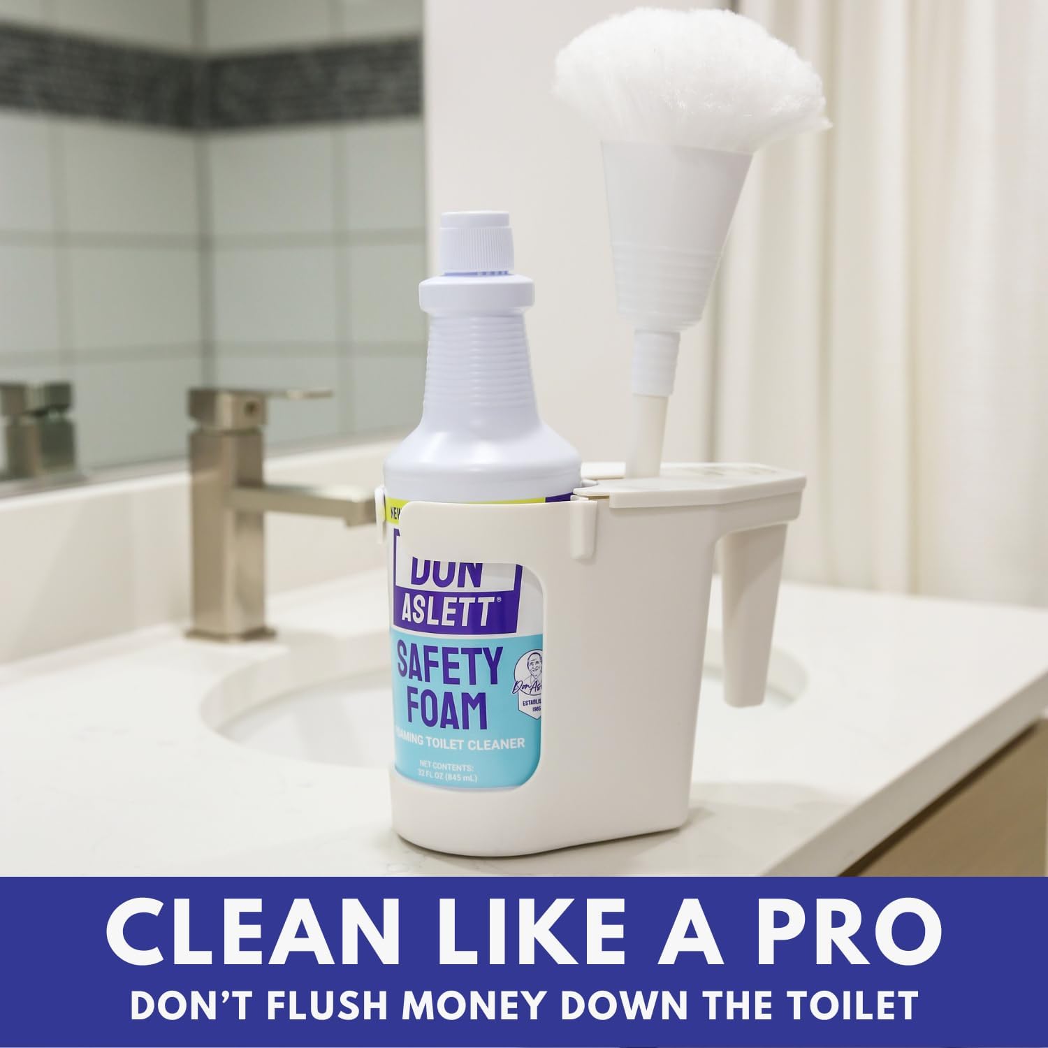 Don Aslett's Complete Toilet Cleaning Set | Includes 32 oz Toilet Cleaner, Convenient Cleaning