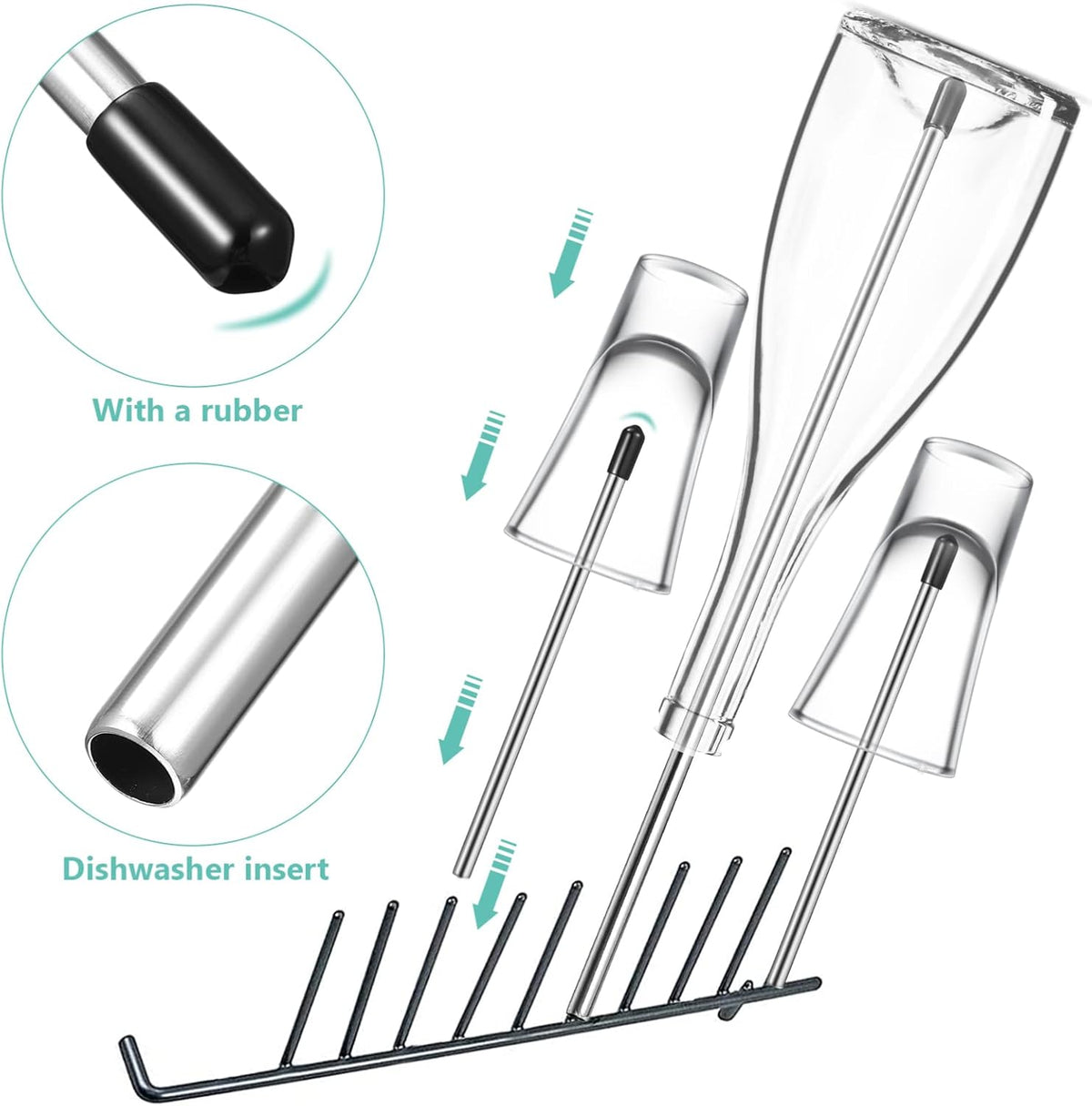 Bottles Bottles Bottles Bottle Holders Dishwasher 8pcs Dish Drying Rack Stainless Steel Insert