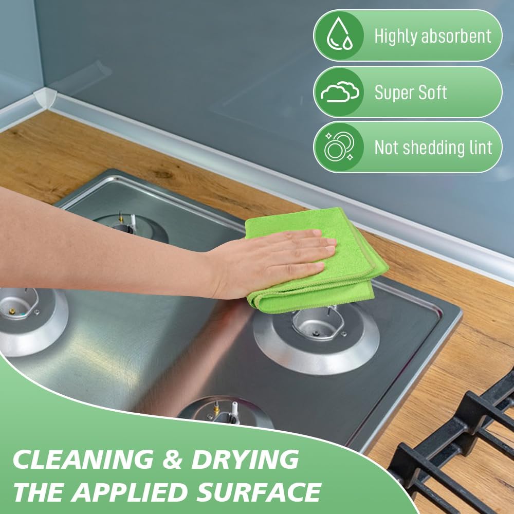 SINLAND Microfiber Dish Cloth for Washing Dishes Rags Best Kitchen Washcloth Cleaning Cloths 5
