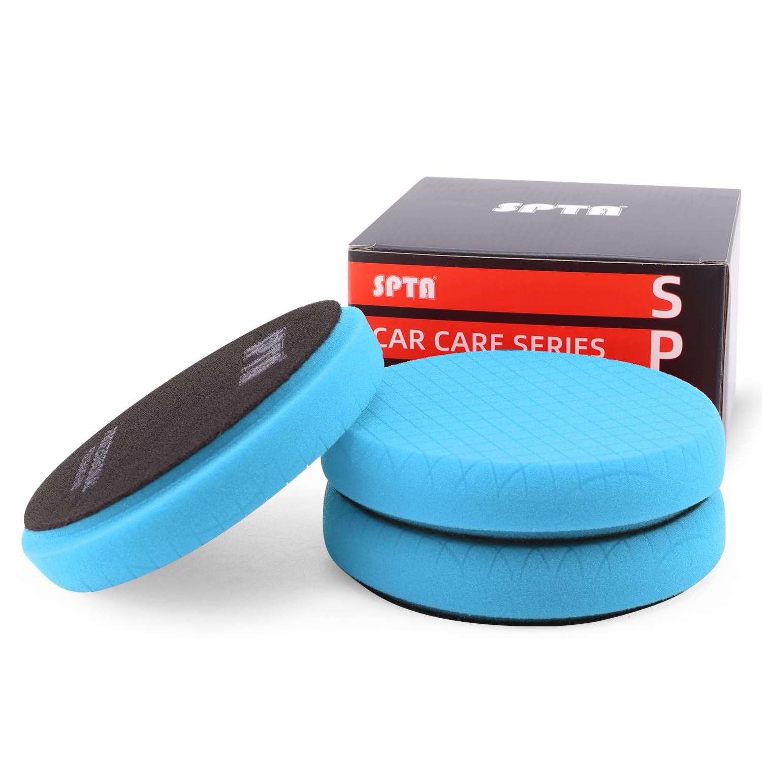 Blue Polish Pad, 3Pcs 5 Inch Buffing Polishing Pads for 125mm Backing Plate Compound Buffing Sponge