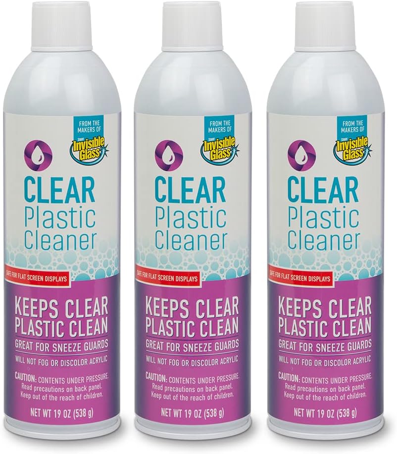 Invisible Glass 91014-3PK 19-Ounce Screen and Plastic Cleaner Protectant and Polish Anti-Fog and