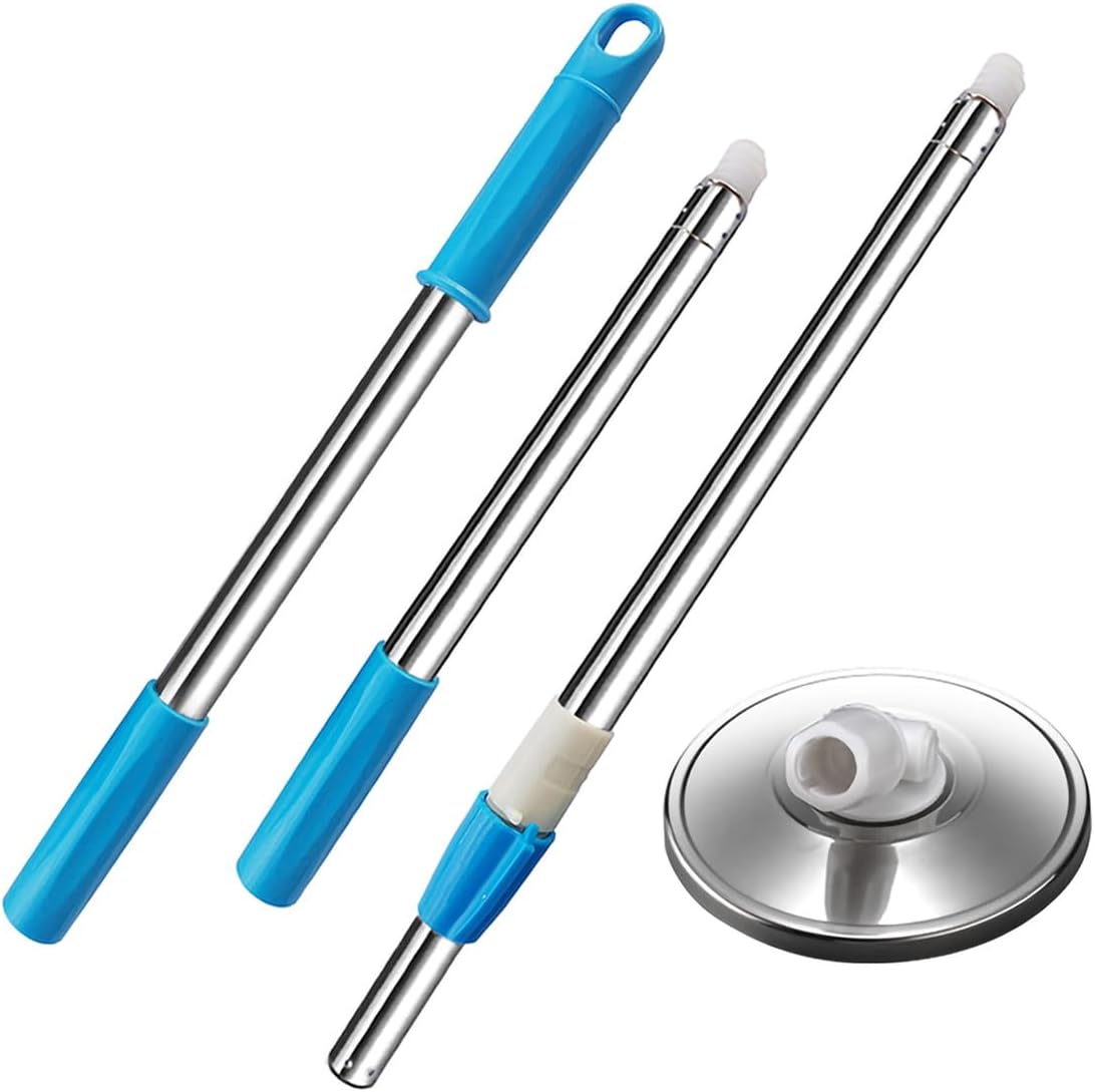 Extended Spin Mop Replacement Mop Handle, Upgraded 60-inch 360 Degrees Rotating Telescopic