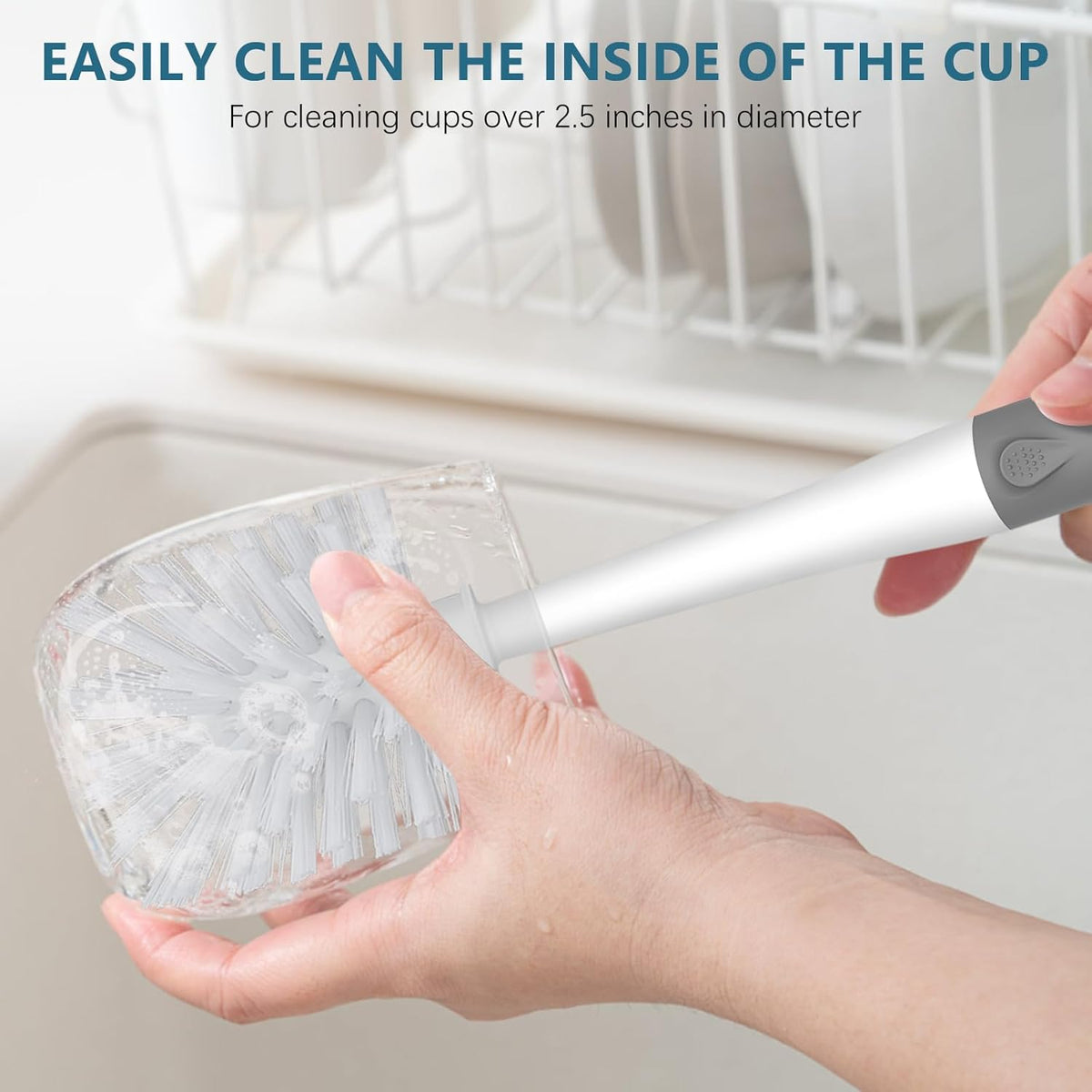 SetSail Dish Brush Set of 3 Piece, Dish Scrub Brush with Long Handle Deep Cleaning Brush with