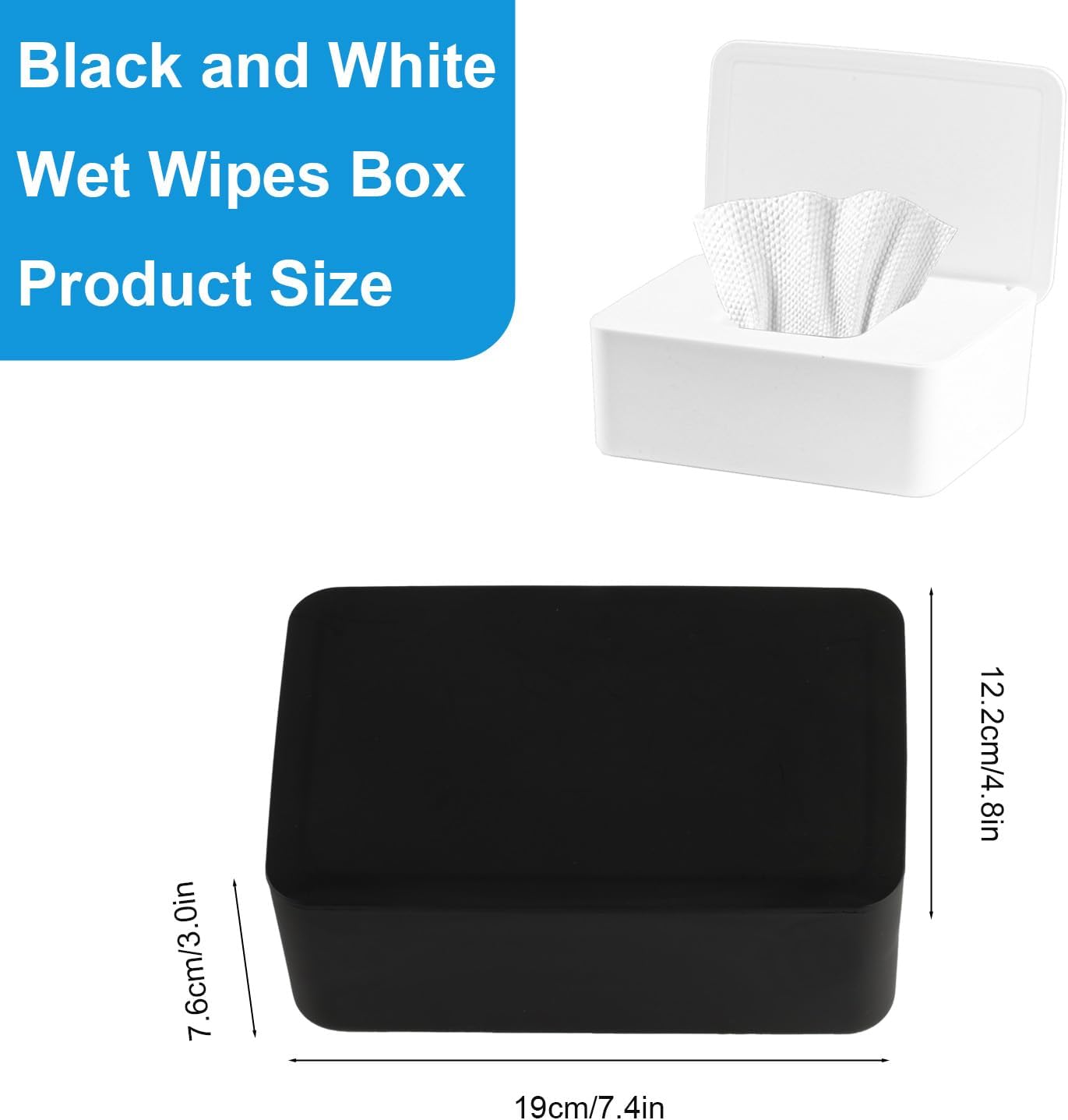 2Pcs Diaper Wipes Dispenser, Refillable Wipe Container, Wipe Container with Sealing Design Lid