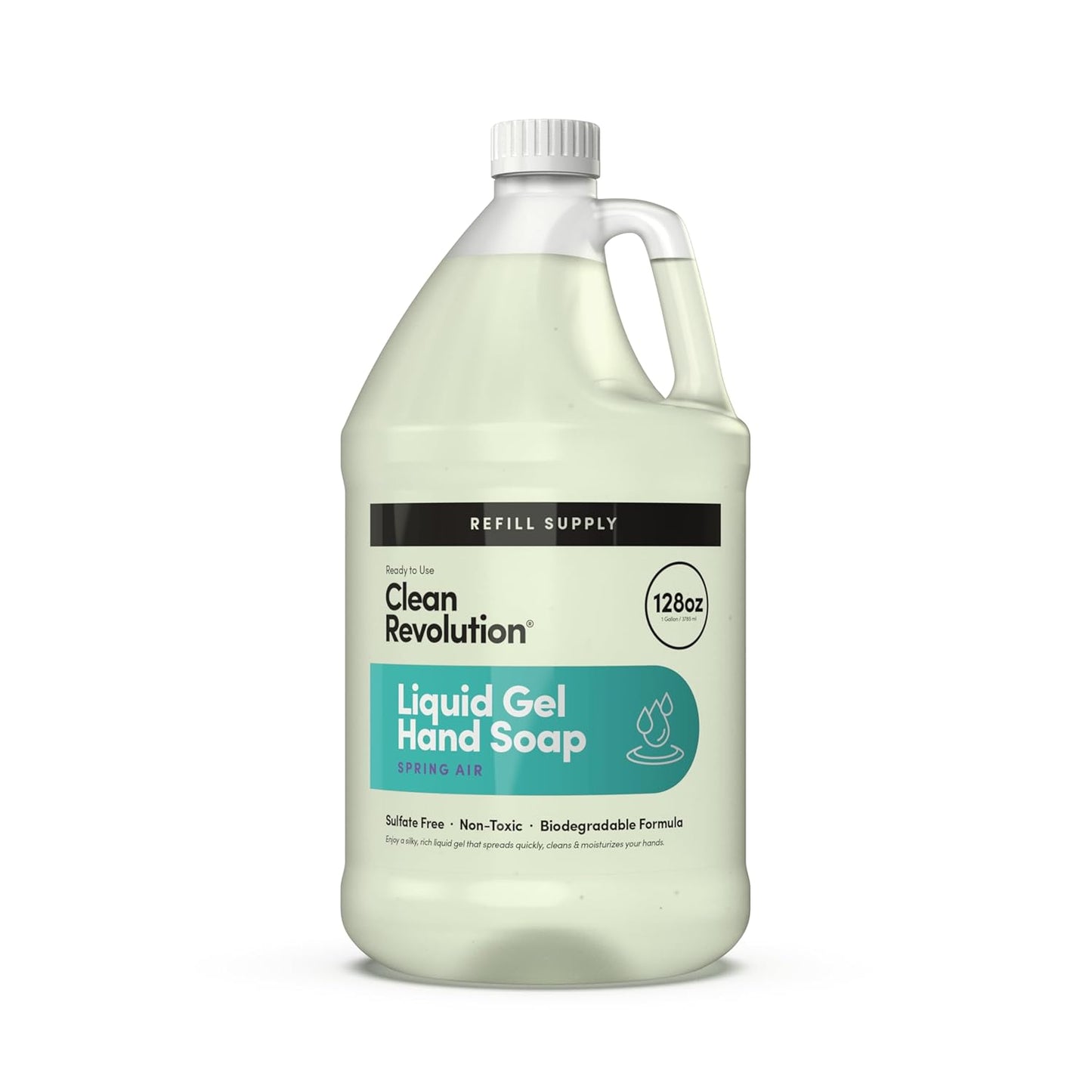 Clean Revolution Liquid Gel Hand Soap, Silky Rich Liquid, Quick Lather, Fast Rinsing, Contains Real
