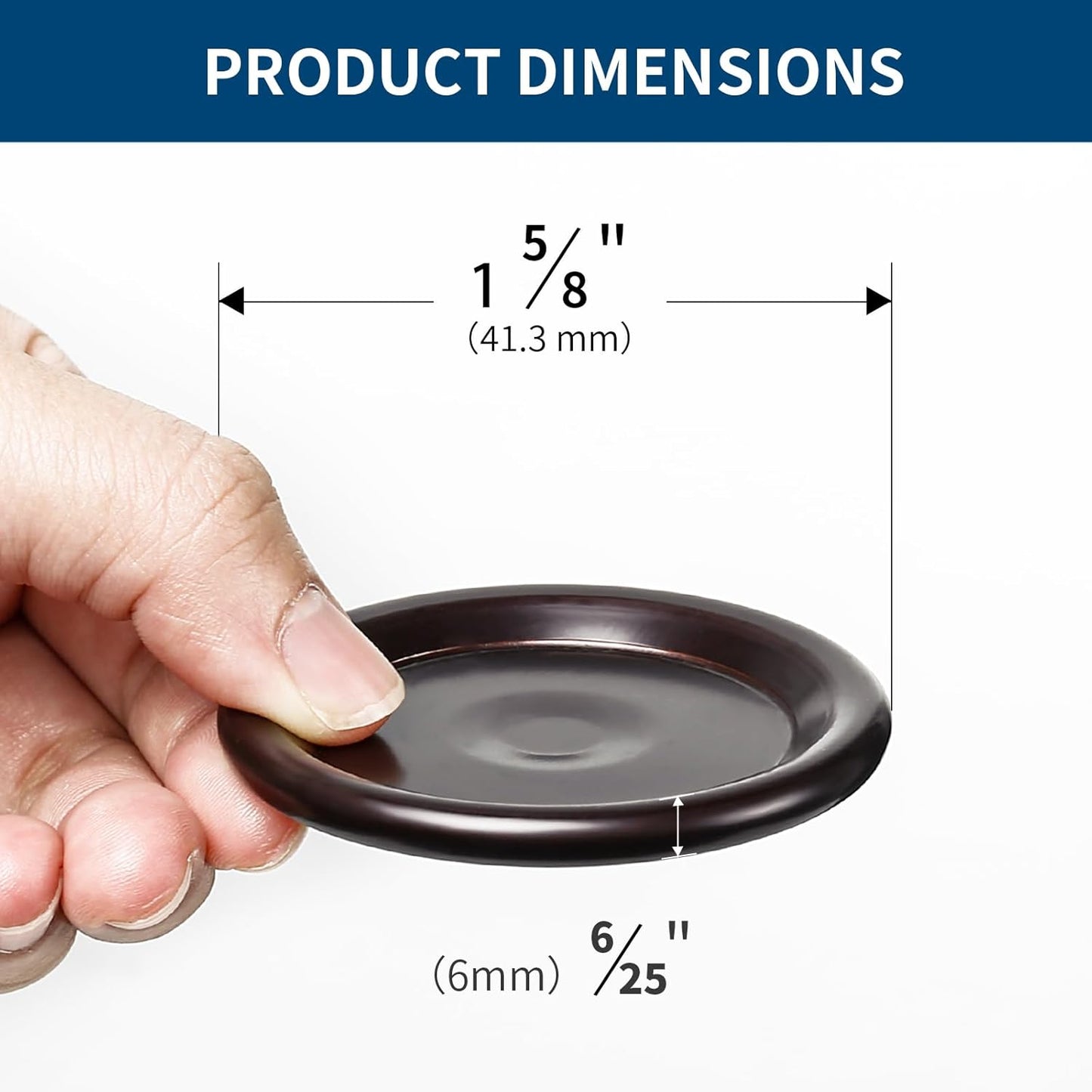 Ezprotekt 1 5/8" Round Non Slip Furniture Pads for Hardwood & Tile Floors, 16 Pcs Anti Skid