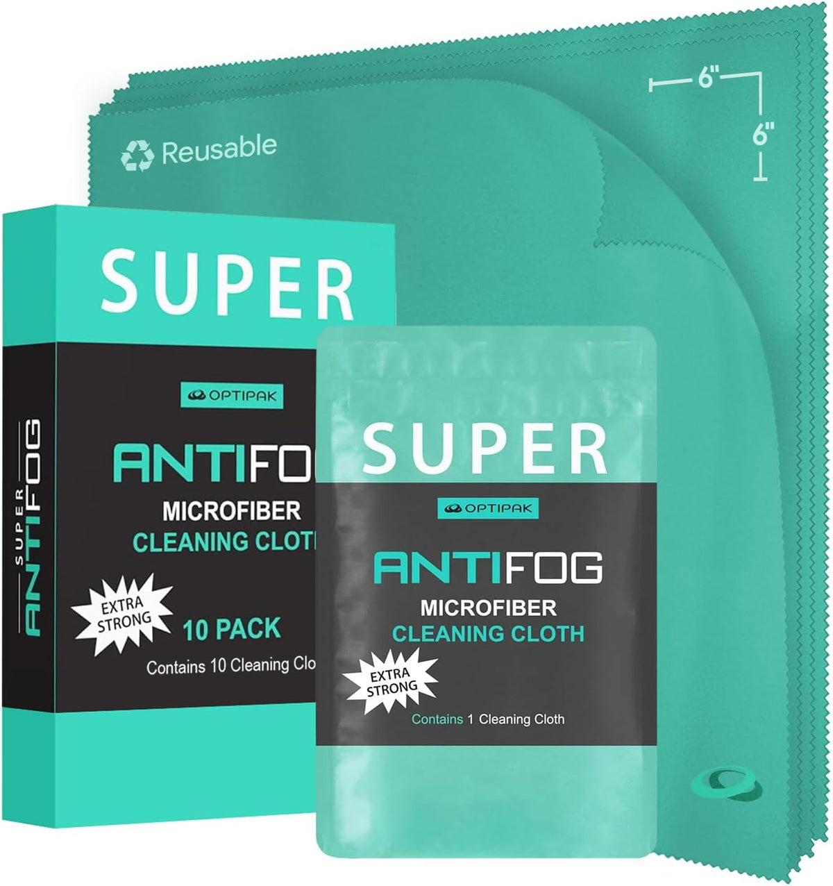 Anti Fog Microfiber Cleaning Cloth for Glasses | Individually Wrapped Microfiber Lens Cleaning