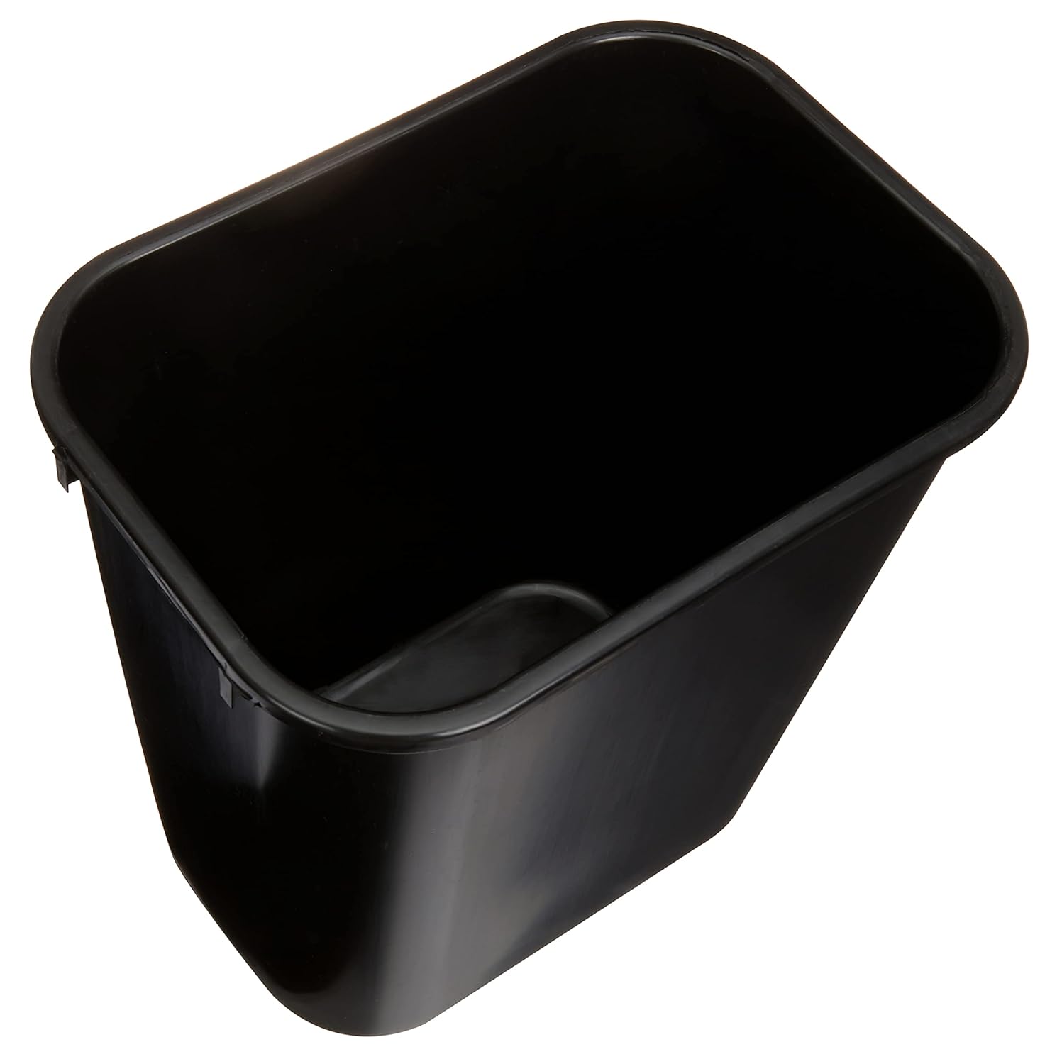 Amazon Basics Trash Can, Rectangular Commercial Office Wastebasket, 7 Gallon (Pack of 2), Black