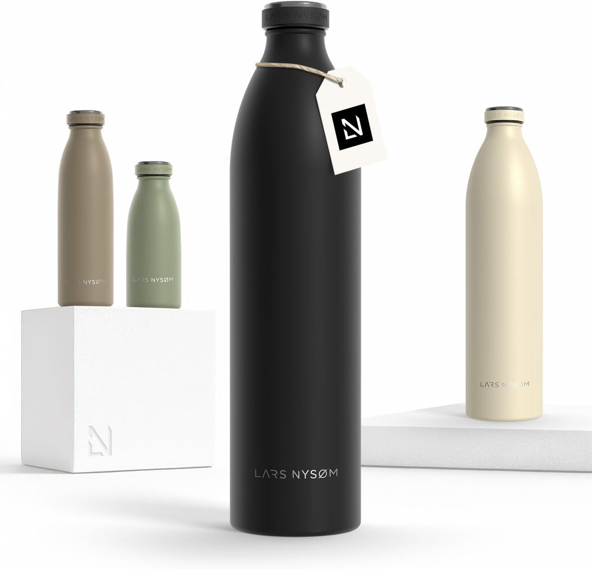LARS NYSØM Stainless Steel Insulated XL Water Bottle 12oz 17oz 25oz 34oz 51oz | Insulated Thermo