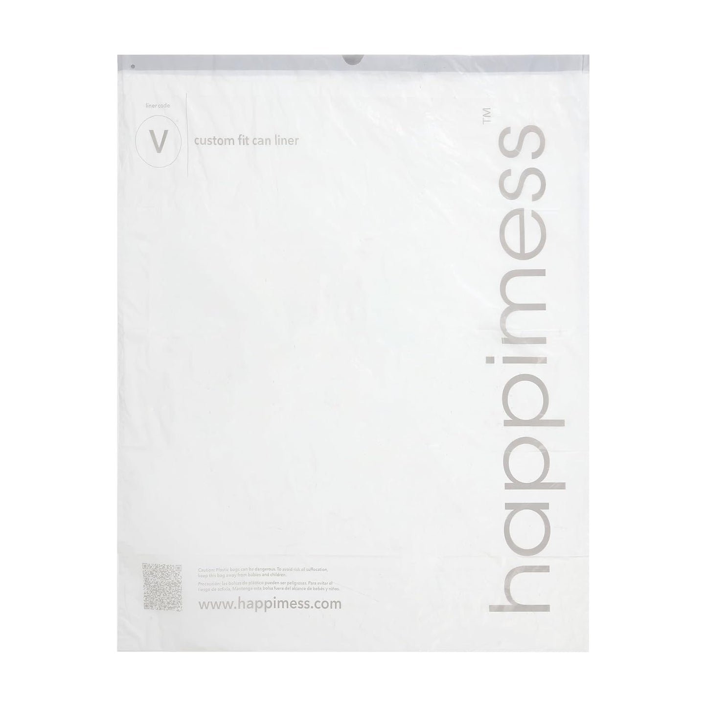 happimess HPM3000V-WHITE 30 Gallon Drawstring Unscented Trash Can Liner for Business Home Kitchen
