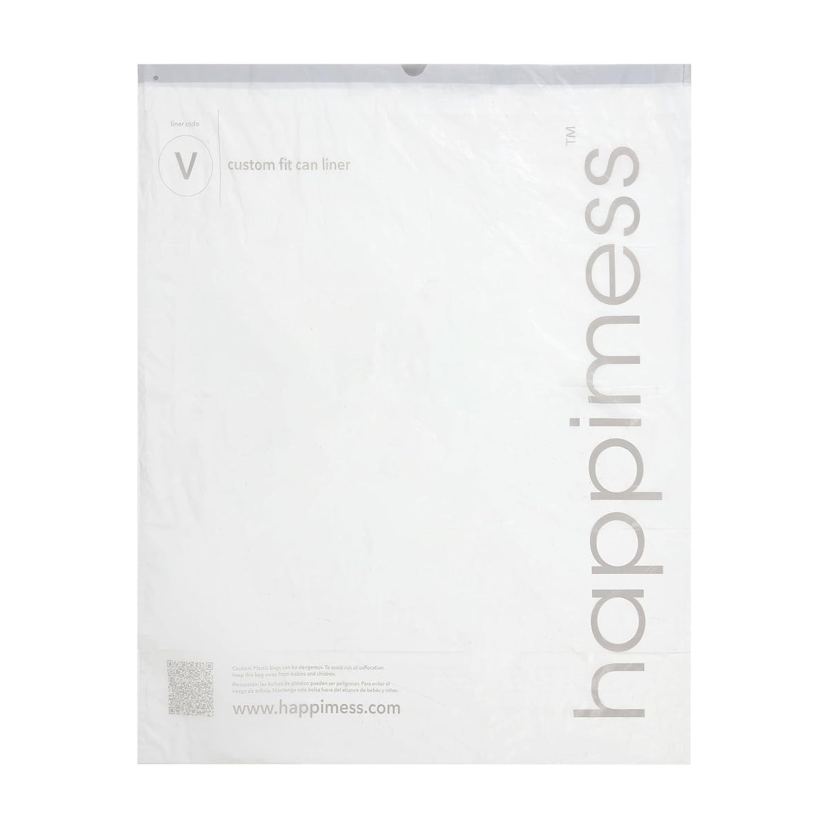 happimess HPM3000V-WHITE 30 Gallon Drawstring Unscented Trash Can Liner for Business Home Kitchen