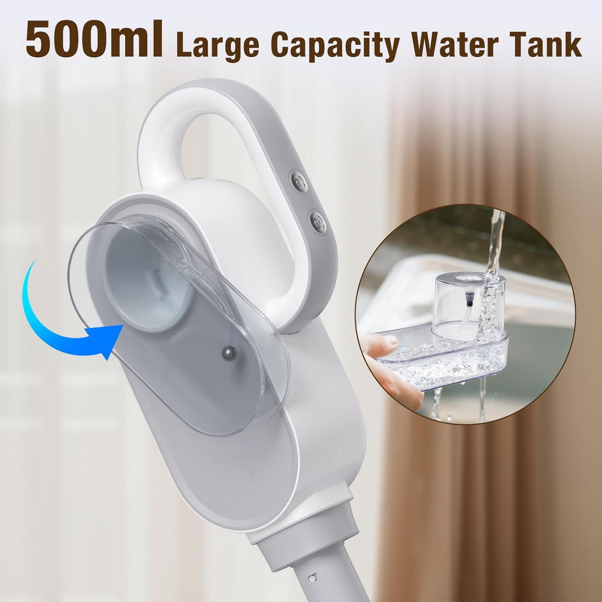Steam Mop, 13-in-1 Powerful Handheld Steam Cleaner with 13 Accessories, 500ML Removable Tank, 23FT