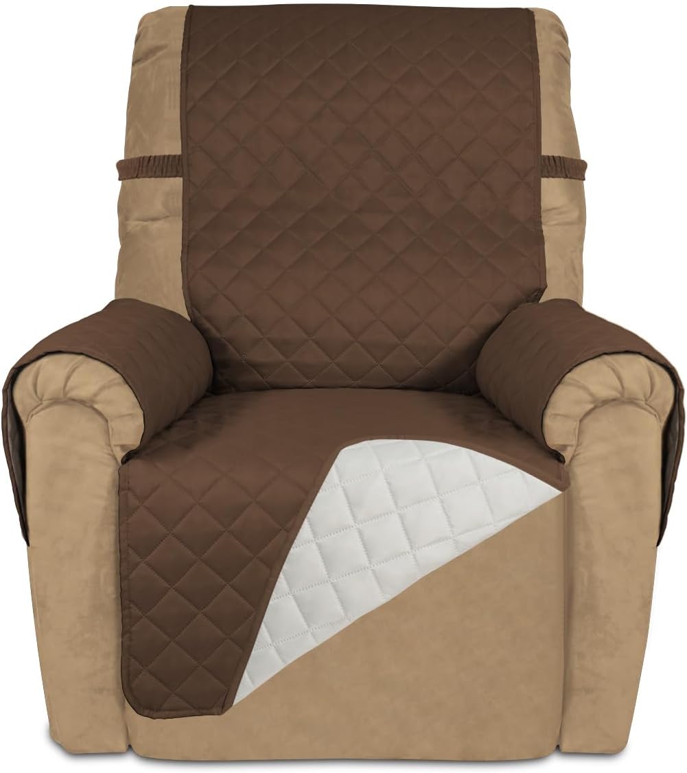 PureFit Reversible Quilted Sofa Cover, Water Resistant Slipcover Furniture Protector, Washable