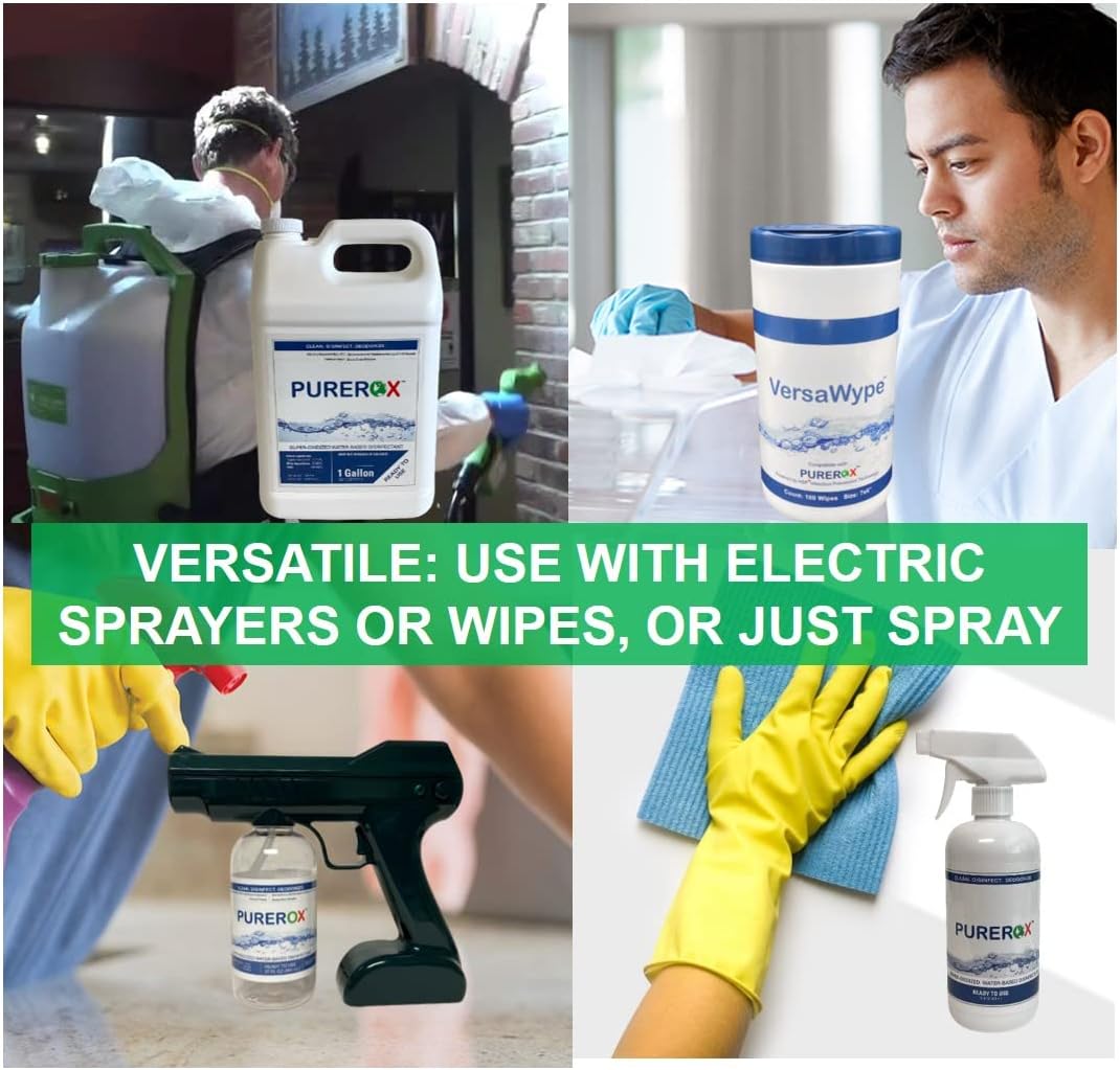 disinfectant (1 gallon) Eliminate 99.9999% viruses, Norovirus, HIV, MRSA and fungi. PUREROX