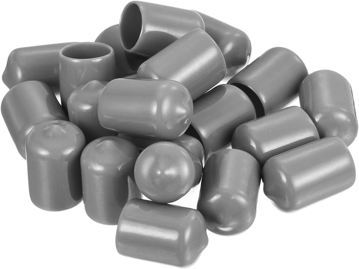 uxcell 20pcs Rubber End Caps Protective Caps 14mm ID Vinyl PVC Round Tube Bolt Cap Cover Screw