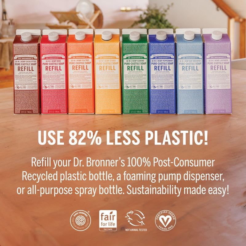Dr. Bronner's Pure-Castile Liquid Magic Soap Refill - Made with Regenerative Organic Certified