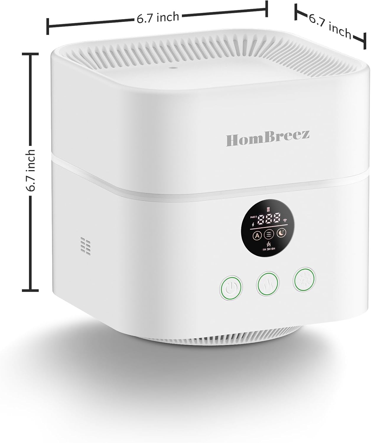 Air Purifier and Humidifier Combo for Bedroom, Covers Up to 200ft², H13 True HEPA Filter, 500ML