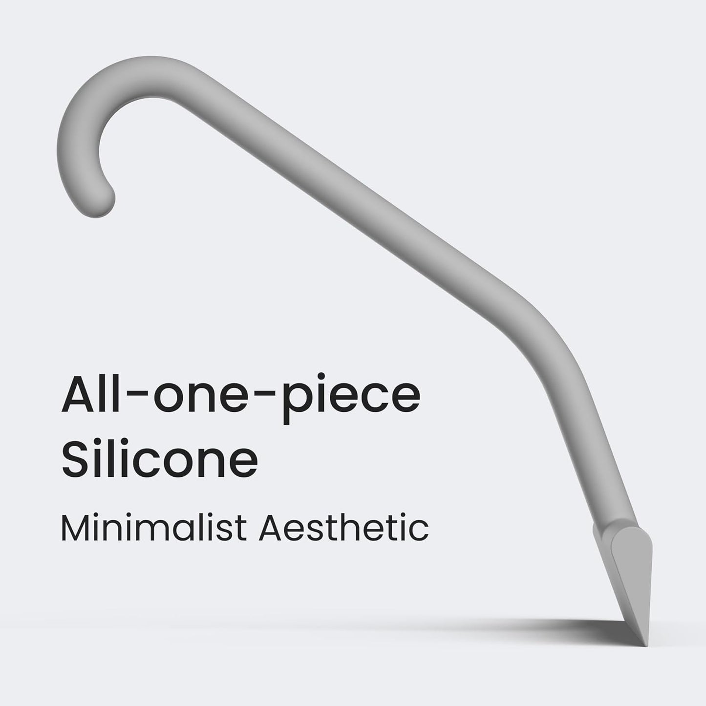 dancemoon JustHang Shower Squeegee for Glass Doors, All-One-Piece Silicone with Built-in Hook