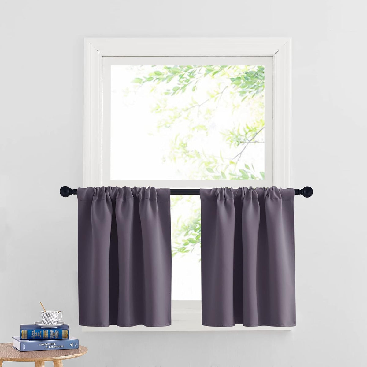 RYB HOME Small Curtains Blackout - Privacy Energy Efficiency Mini Curtains for Kids Bedroom RV