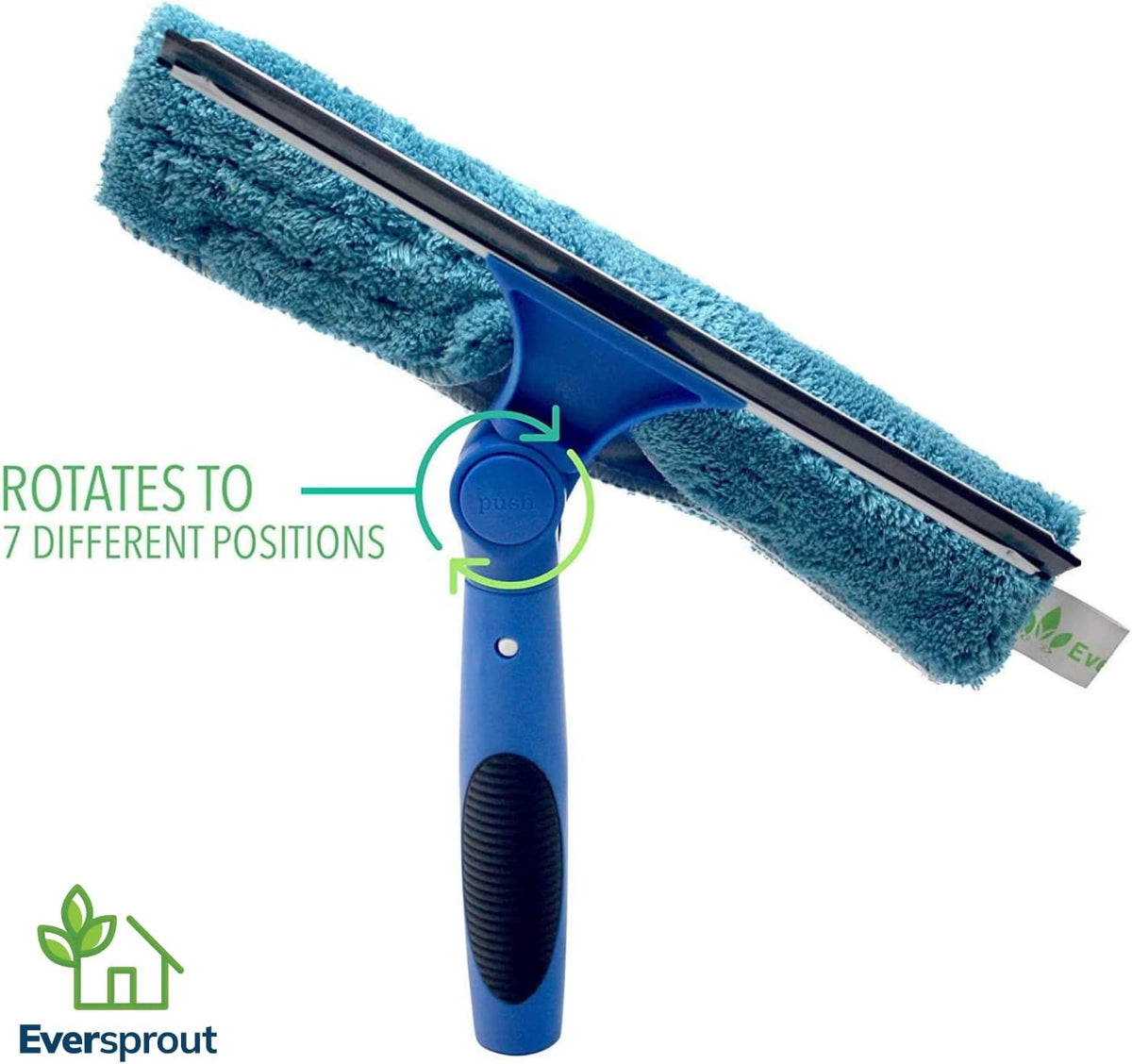 EVERSPROUT Swivel Squeegee & Microfiber Glass Window Scrubber, Light-Weight Window Cleaning Kit