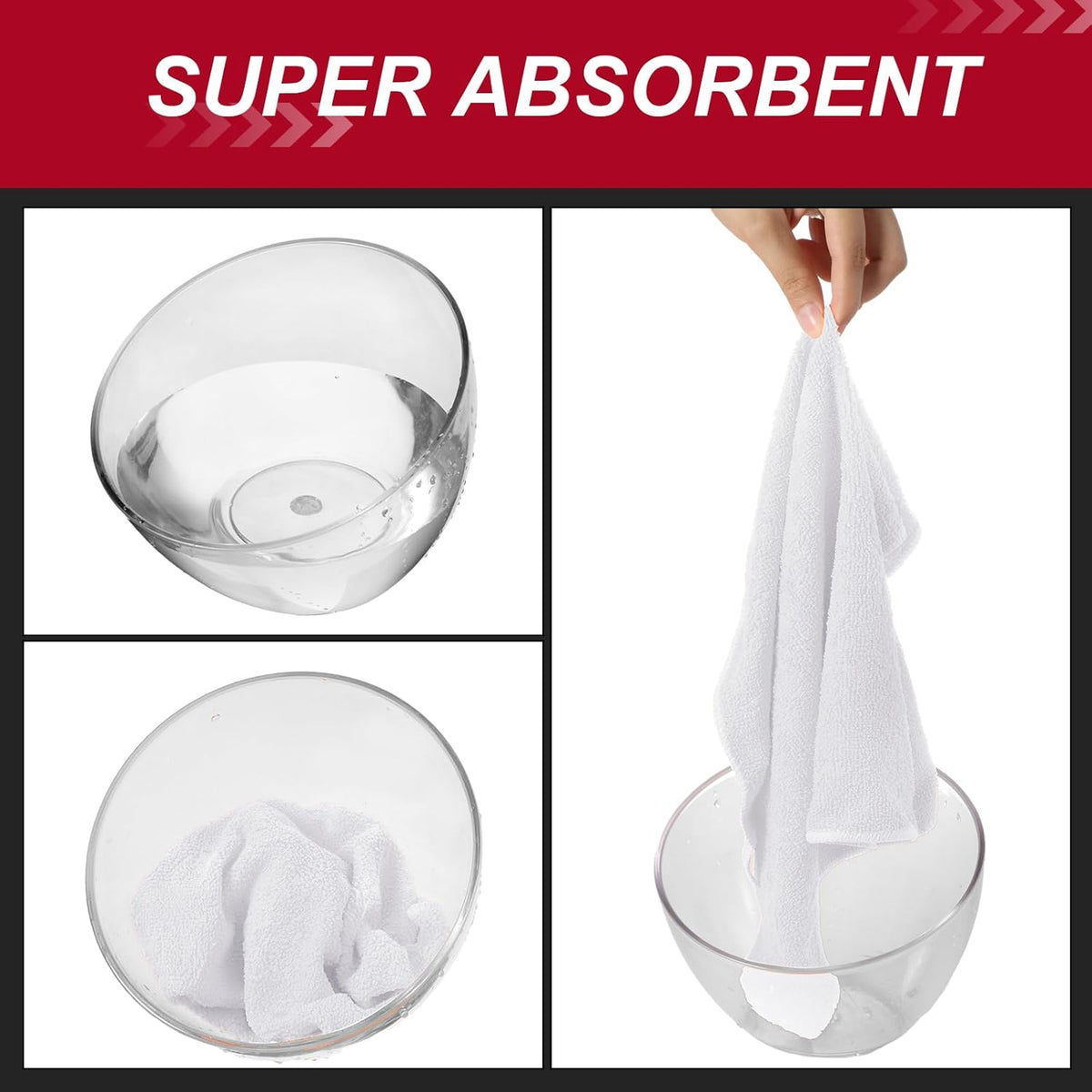 200 Pcs Microfiber Cleaning Cloth 16x16 Inch Microfiber Towels for Car Ultra Absorbent Cleaning