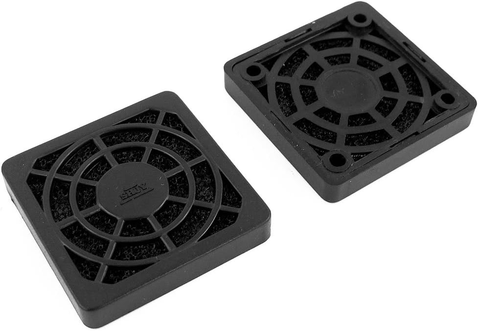 uxcell 40mm Desktop Computer Fan Dust Filter Grills Dustproof Case Cover, Plastic Square PC Fan