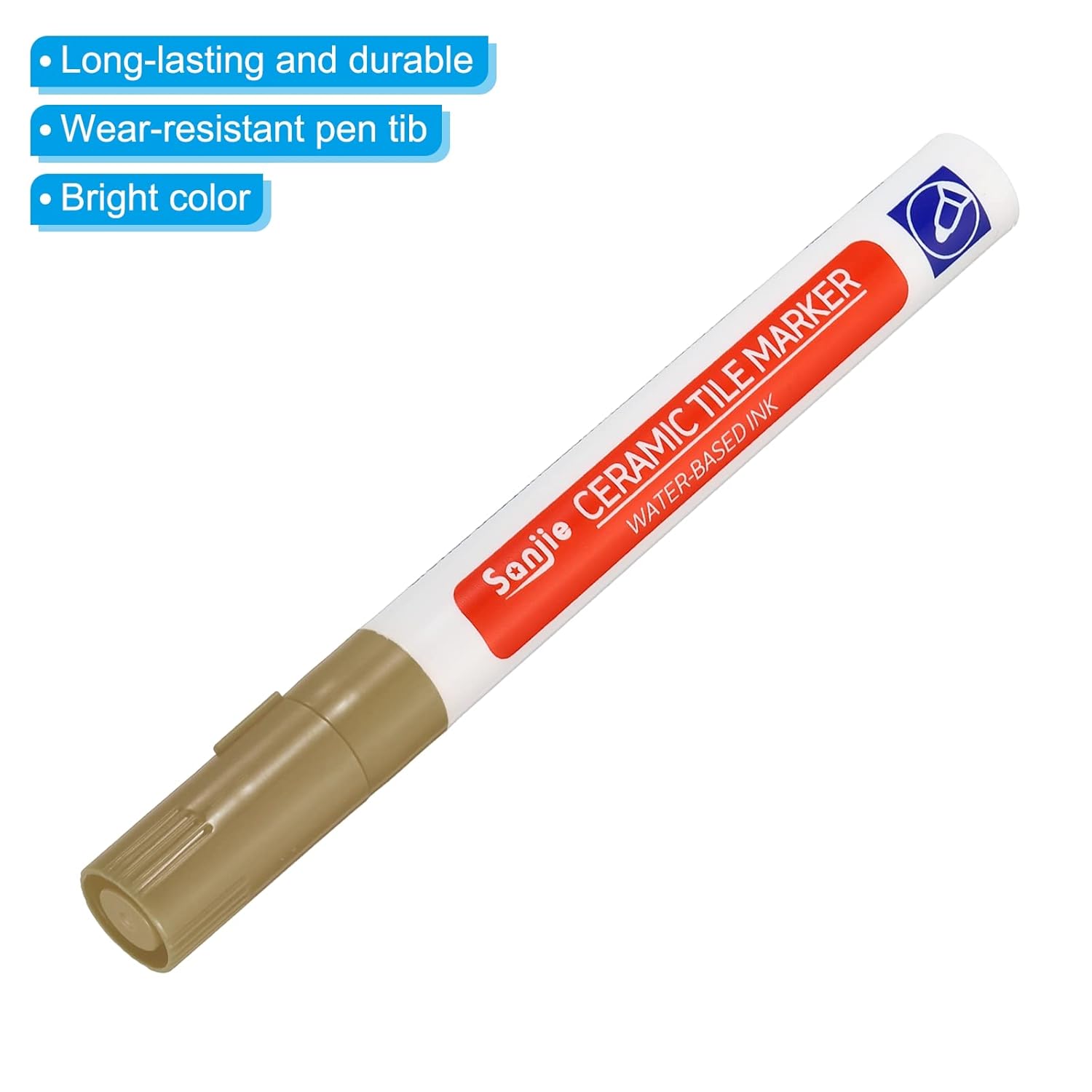 PATIKIL Grout Pen, 4 Pack Khaki Tile Marker Waterproof Grout Sealer Pen Tile Repair Pens Paint Pens