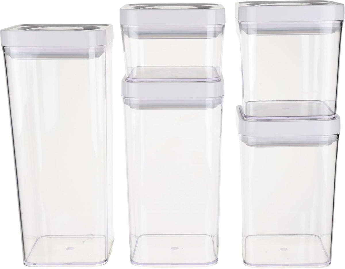 Amazon Basics Airtight Food Storage Containers, BPA Free, with Twist/Turn Lids, for Kitchen Pantry
