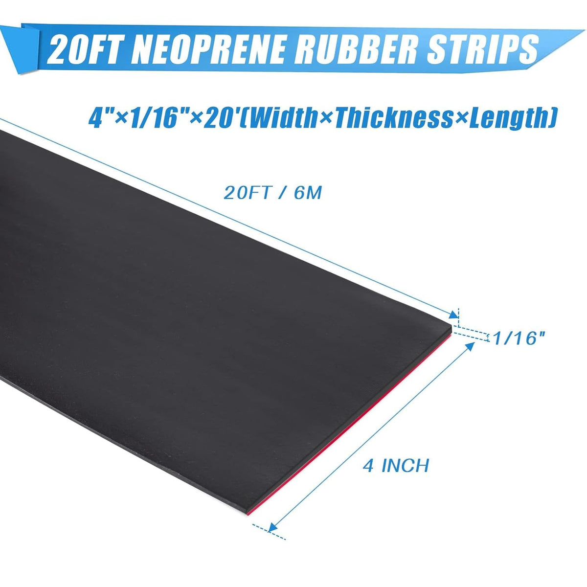 Adhesive Rubber Strips Neoprene Rubber Sheets, Rolls & Strips with Adhesive Backing Rubber Pads